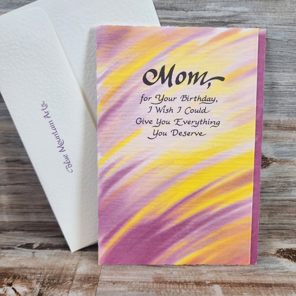 Blue Mountain Arts Mom Birthday Card Barbara J Hall Poem Watercolor Greeting